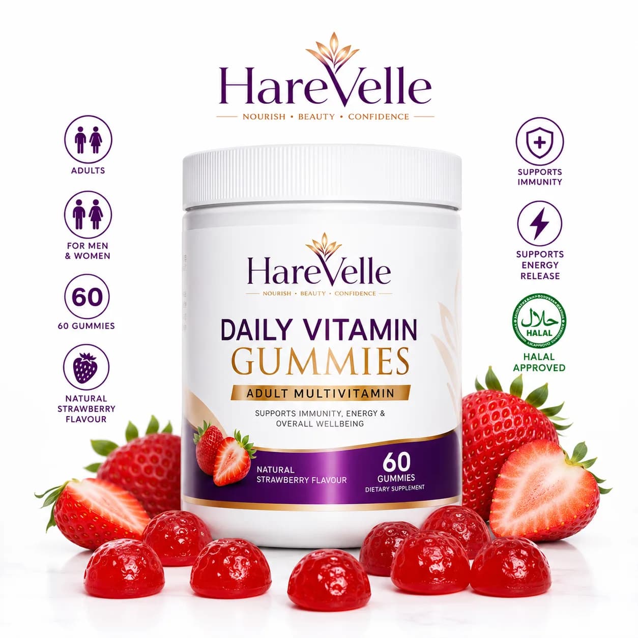 Daily Vitamin Gummies usage and directions information panel