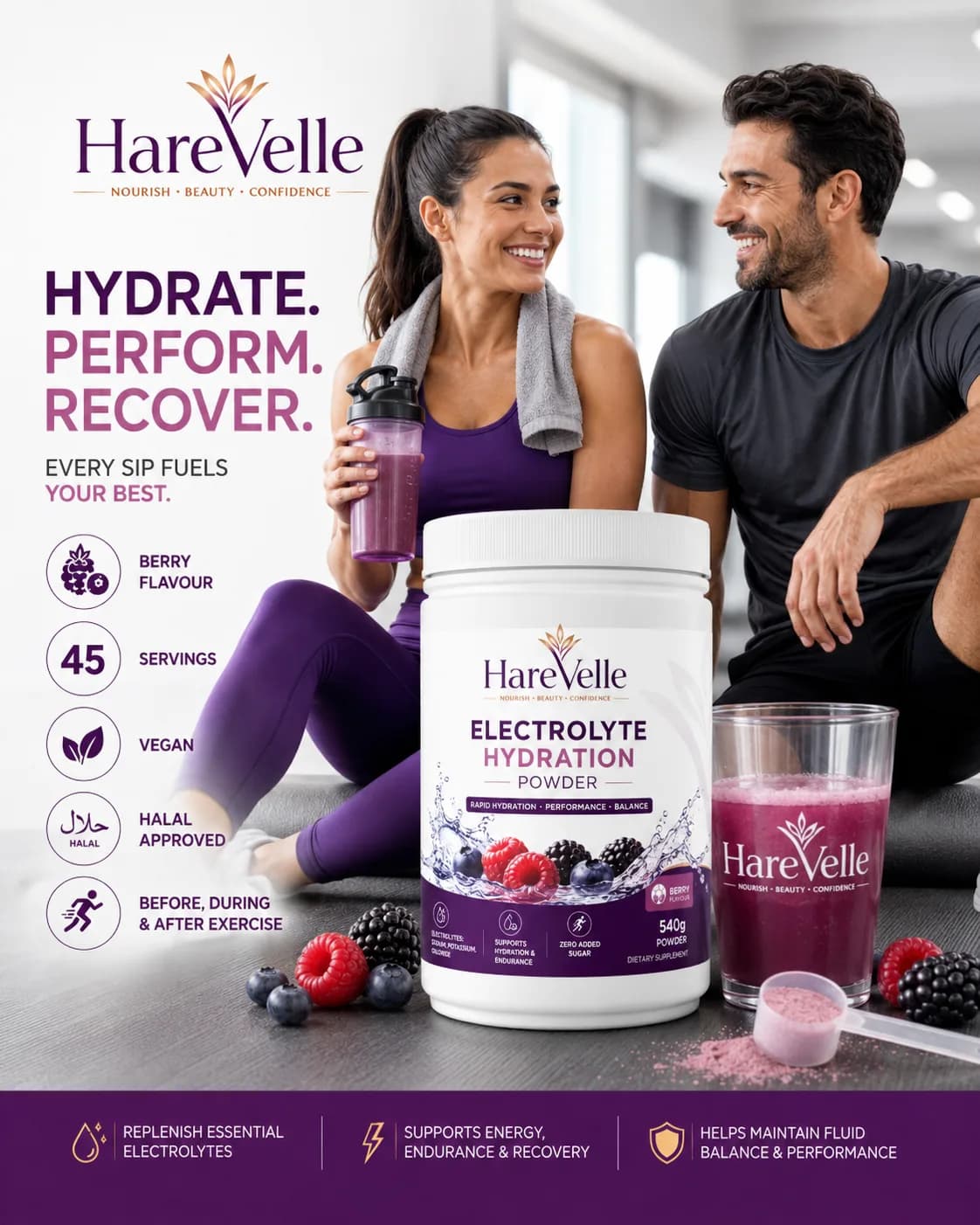Electrolyte Hydration Powder mixing directions and serving information