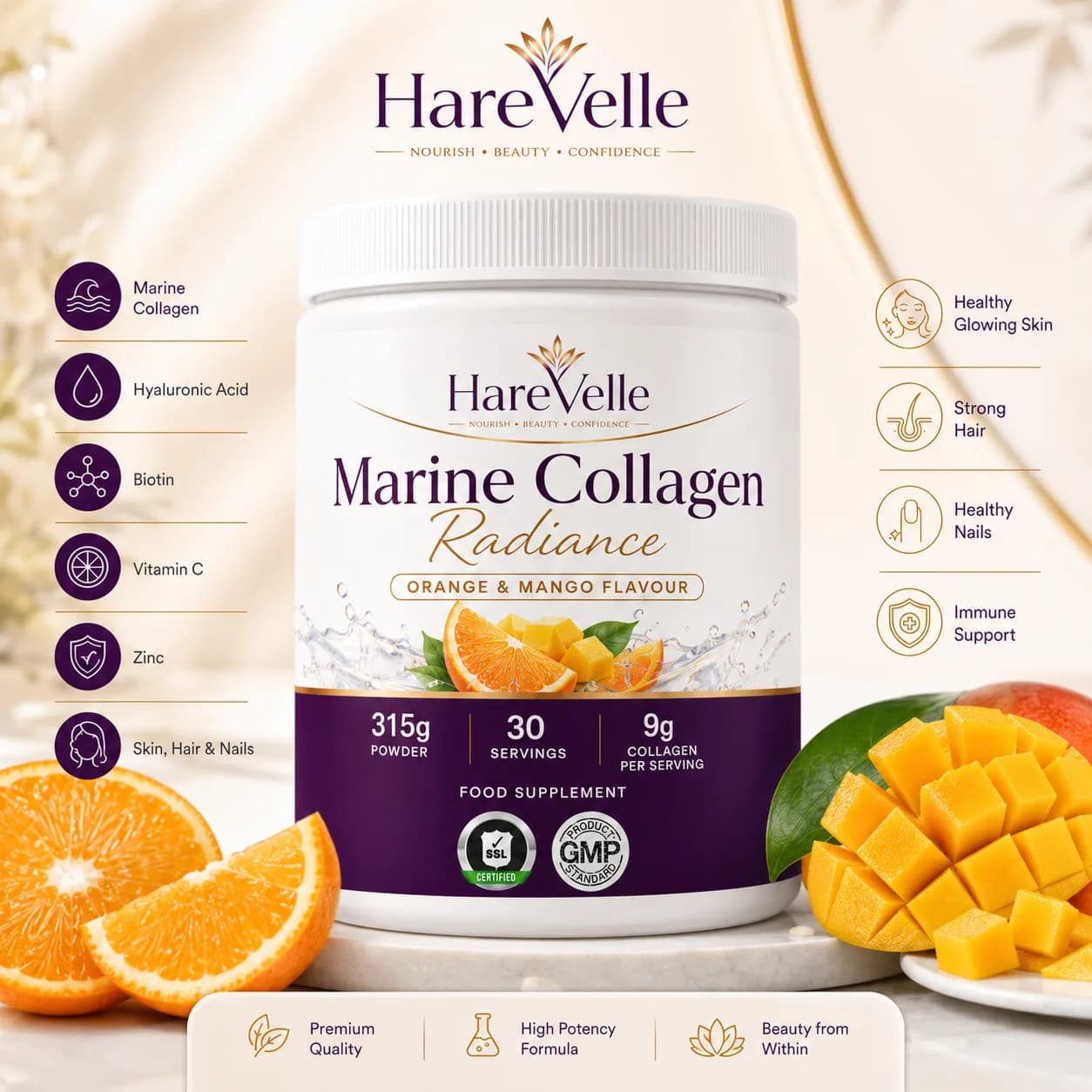 Marine Collagen Radiance mixing directions and serving information